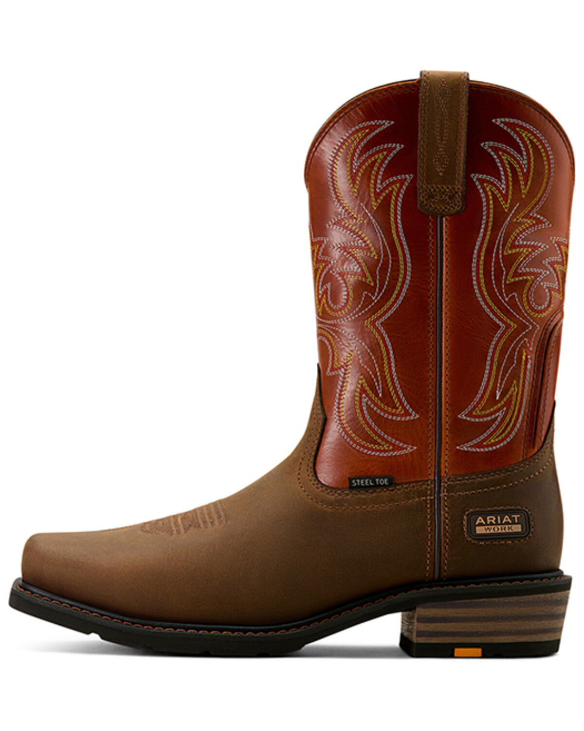 Image #2 - Ariat Men's Ironside Work Boots - Steel Toe, Brown, hi-res