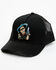 Image #1 - Moonshine Spirit Men's Distressed Whiskey Sombrero Skull Pistol Graphic Mesh Back Ball Cap, Black, hi-res