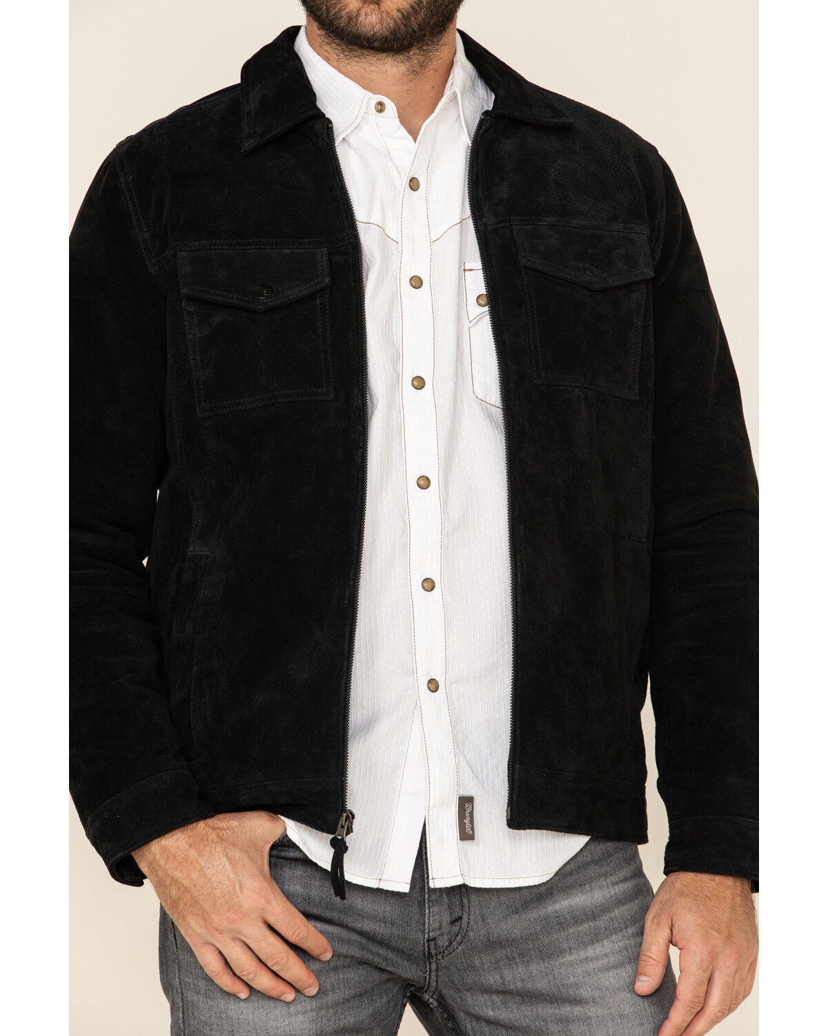 Image #3 - Moonshine Spirit Men's Black Cromwell Suede Roadie Jacket , , hi-res