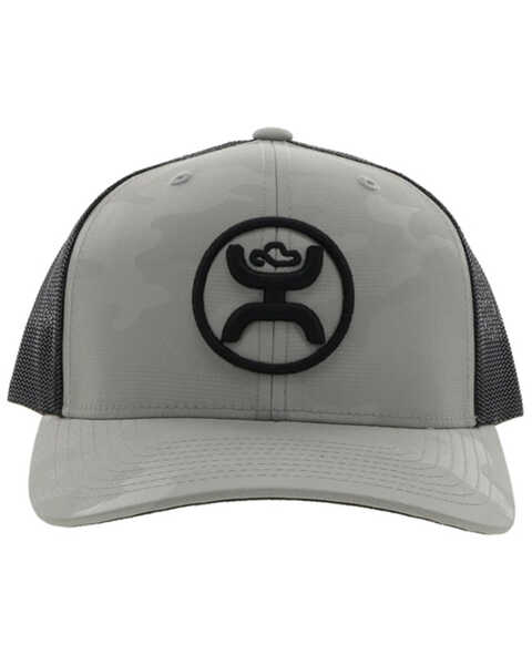Image #3 - Hooey Men's Classic Embroidered Logo Trucker Cap , Grey, hi-res