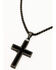 Image #3 - Cody James Men's Matte Black Inlay Cross Necklace, Black, hi-res