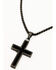 Image #3 - Cody James Men's Matte Black Inlay Cross Necklace , Black, hi-res