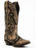 Image #1 - Laredo Women's Skyla Floral Studded Western Performance Boots - Snip Toe , Dark Brown, hi-res