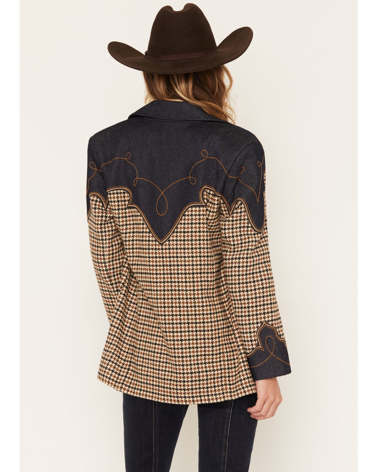 Image #4 - Wrangler Women's Houndstooth Blazer, Multi, hi-res