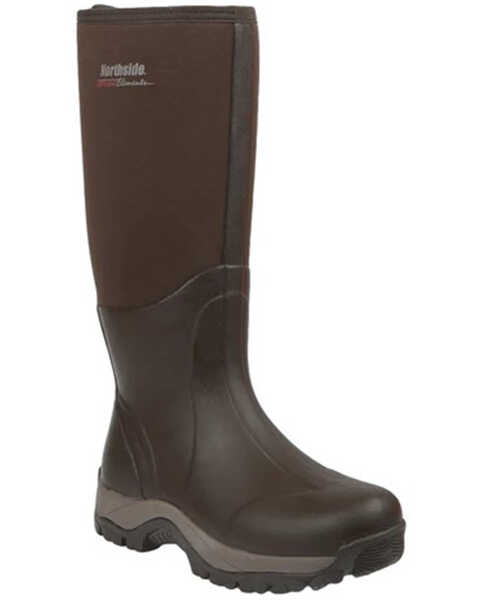 Northside Men's Glacier Drift Waterproof Insulated Neoprene All-Weather Boots - Round Toe , Dark Brown, hi-res