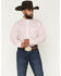 Image #1 - Wrangler X Cody Johnson Men's Striped Long Sleeve Button-Down Western Shirt, White, hi-res
