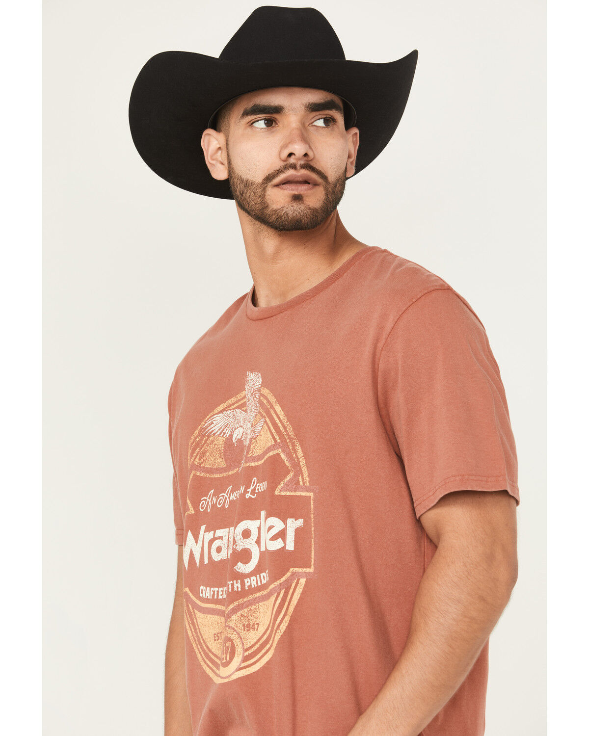 Image #2 - Wrangler Men's Eagle Short Sleeve Graphic T-Shirt, Rust Copper, hi-res