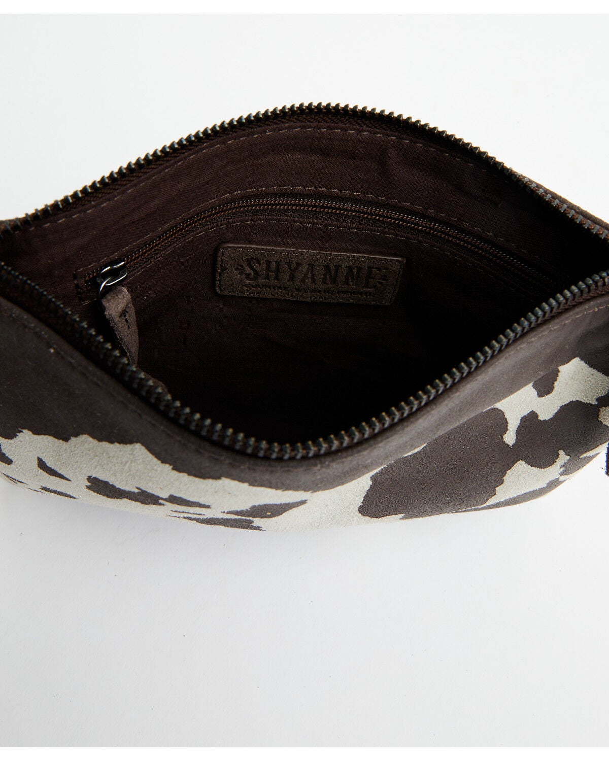 Image #3 - Shyanne Women's Cow Print Suede Wristlet Pouch, Brown, hi-res