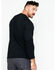 Hawx Men's Pocket Henley Long Sleeve Work Shirt , Black, hi-res