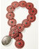 Image #2 - Cowgirls Rock Women's Round Concho Western Belt, Red, hi-res