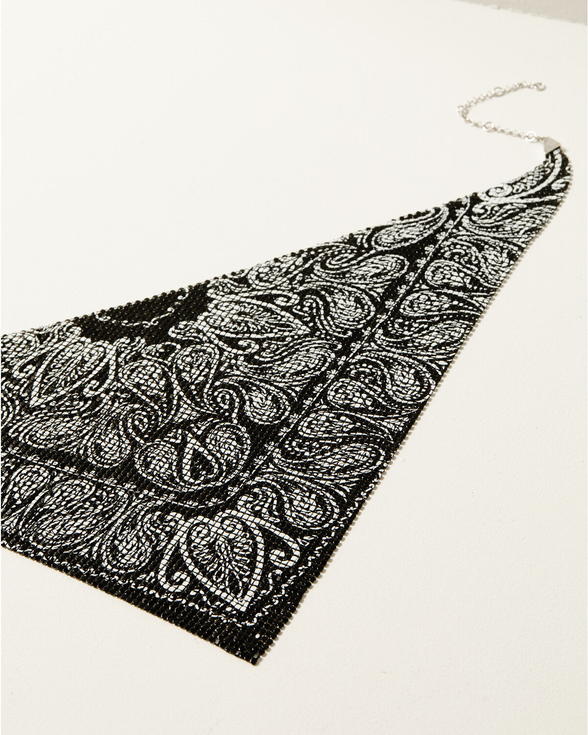 Image #2 - Idyllwind Women's Black Nashboro Bandana Mesh Necklace, Silver, hi-res