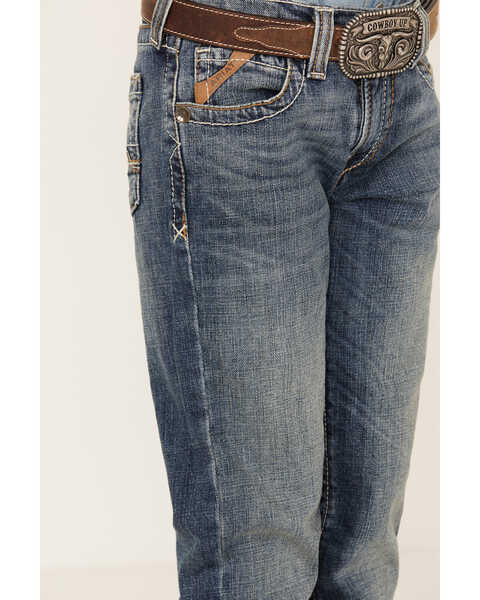 Image #2 - Ariat Boys' B5 Bracken Stretch Straight Jeans, Blue, hi-res