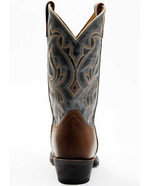 Image #5 - Laredo Men's McKinney Western Boots - Square Toe, Brown/blue, hi-res
