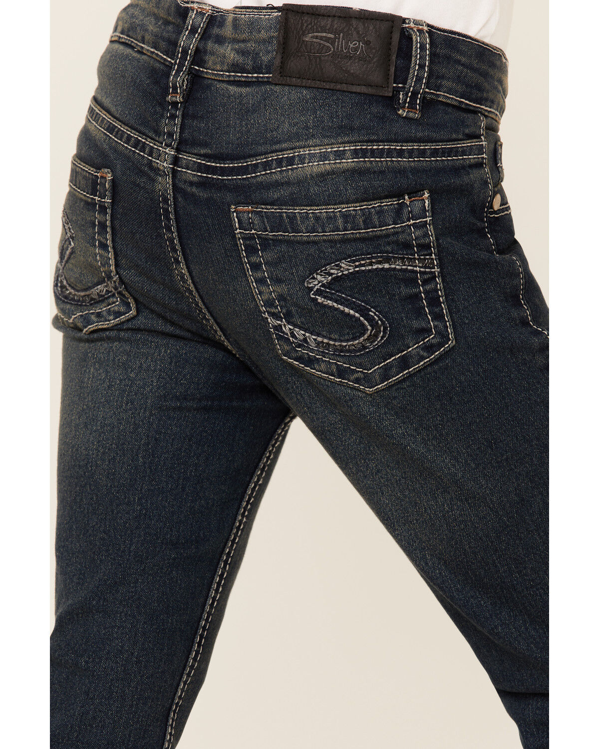 Image #3 - Silver Little Girls' Tammy Dark Wash Bootcut Jeans, Blue, hi-res