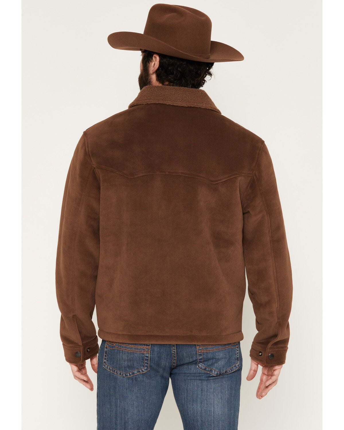 Image #4 - Outback Trading Co Men's Sherpa Quilt Lined Cedar Jacket, Tan, hi-res