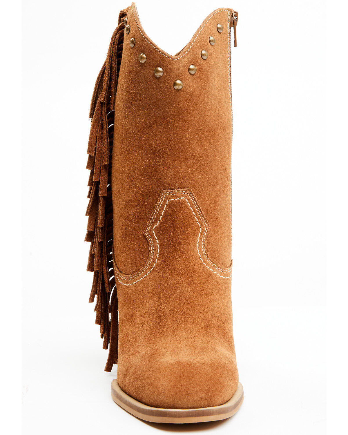 Image #4 - Idyllwind Women's Sidewinder Studded Fringe Suede Fashion Boots - Round Toe, Brown, hi-res