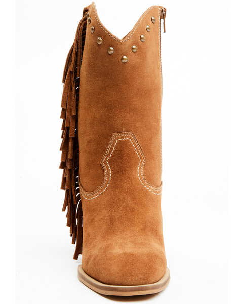 Image #4 - Idyllwind Women's Sidewinder Studded Fringe Suede Fashion Boots - Medium Toe, Brown, hi-res