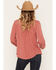 Image #4 - Lovestitch Women's Tonal Floral Embroidered Long Sleeve Button-Down Shirt, Rose, hi-res