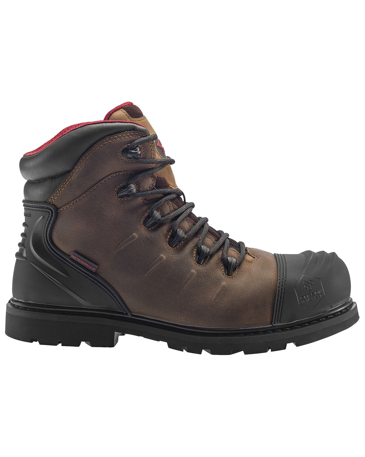 Image #2 - Avenger Men's Waterproof Work Boots - Composite Toe, Brown, hi-res
