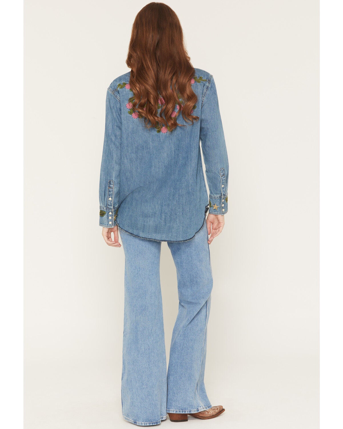 Image #3 - Wrangler Women's 70s Medium Wash High Rise Flare Denim Jeans, Medium Wash, hi-res