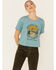 Cut & Paste Women's Sage Adventure Is Out There Graphic Cropped Tee , Sage, hi-res