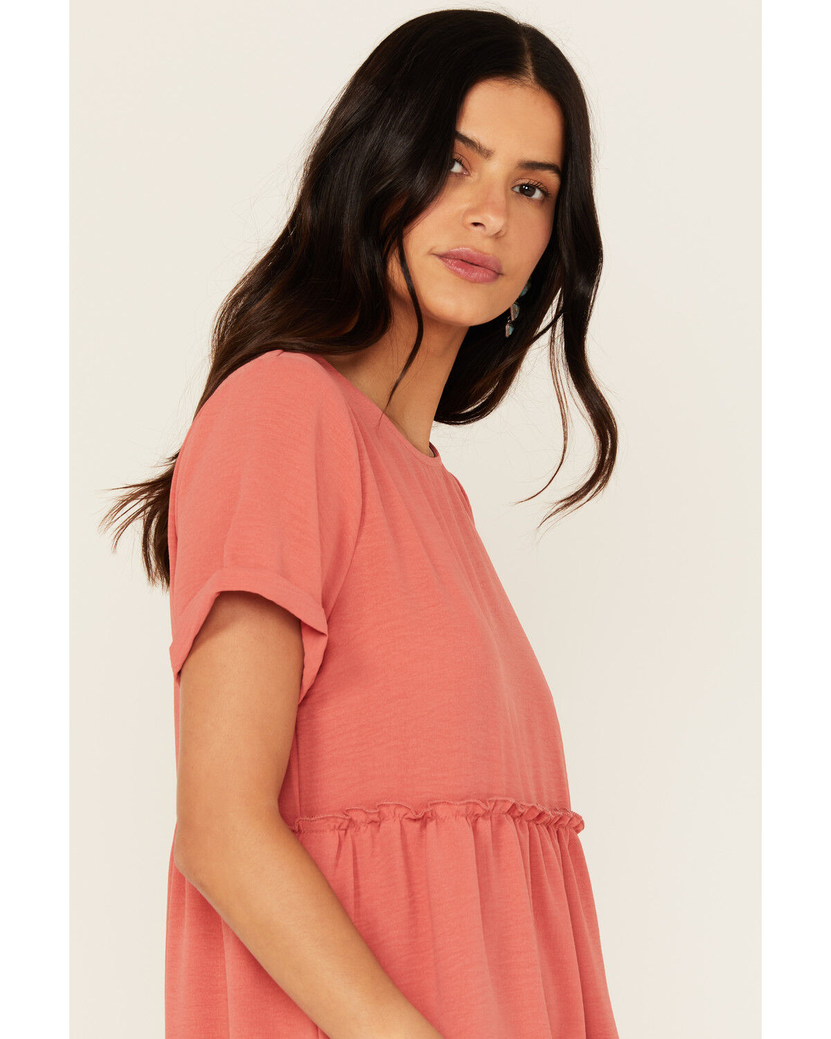 Image #2 - Originality Women's Tiered Mini Dress, Rose, hi-res