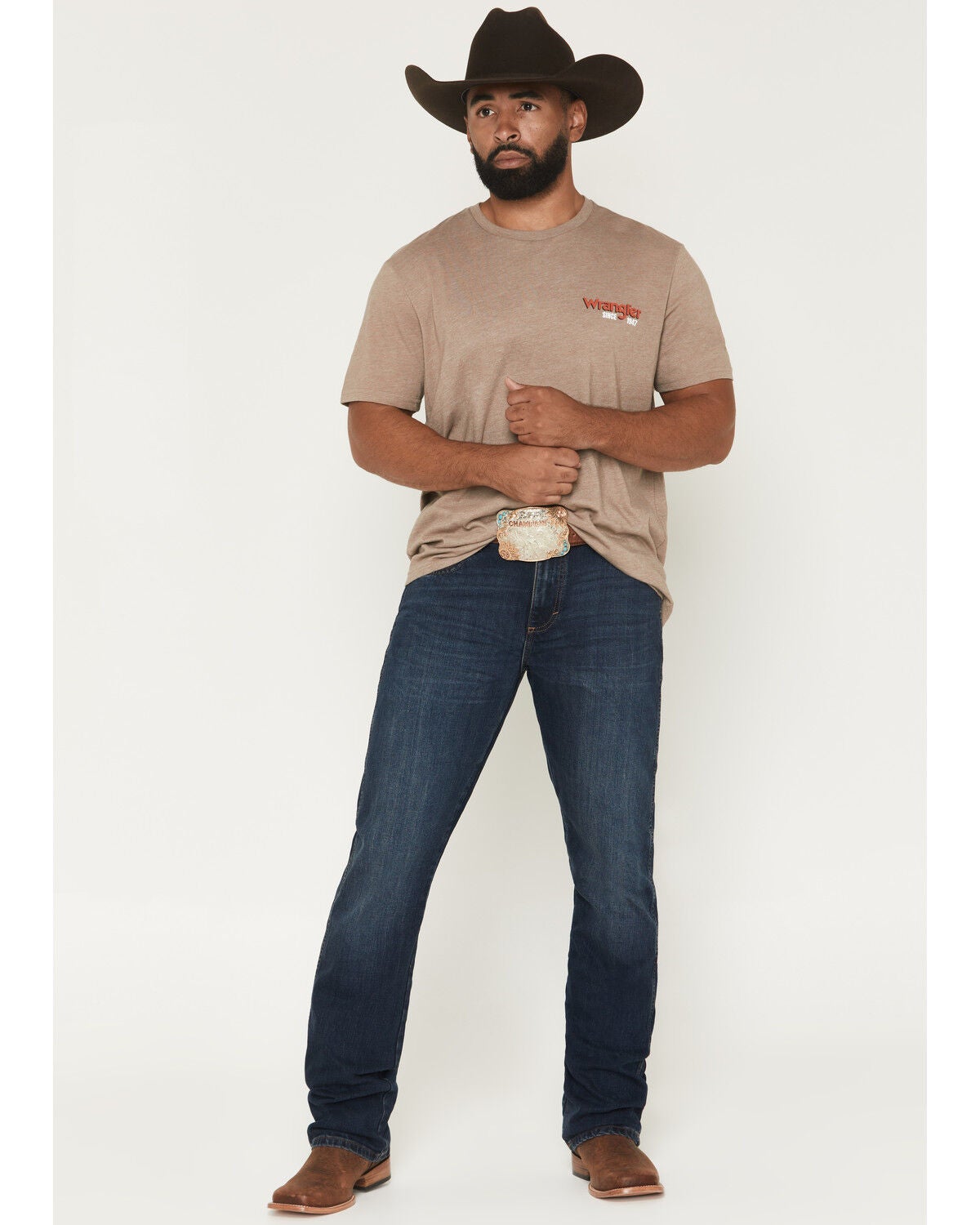Image #1 - Wrangler Retro Men's 77MWZ Oakdale Slim Bootcut Stretch Denim Jeans, Black, hi-res