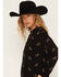 Image #2 - Rosabelle Honey Women's Horse Embroidered Long Sleeve Button-Down Shirt, Black, hi-res