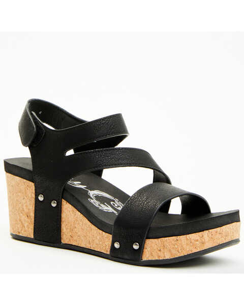 Very G Women's Casper Platform Sandals  , Black, hi-res
