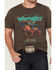 Image #3 - Wrangler Men's Bucking Bronco Logo Short Sleeve Graphic T-Shirt, Brown, hi-res