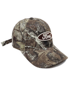 H Bar C Men's Camo Ford Embroidered Logo Ball Cap , Camouflage, hi-res