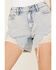 Image #2 - Cleo + Wolf Women's Light Wash Mid Rise Denim Distressed Shorts, Light Wash, hi-res