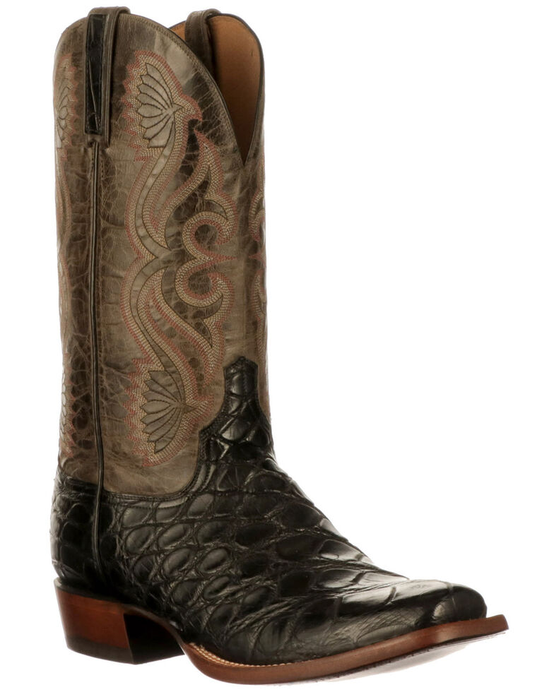 Lucchese Men's Roy Giant Gator Western Boots - Wide Square Toe - Country Outfitter