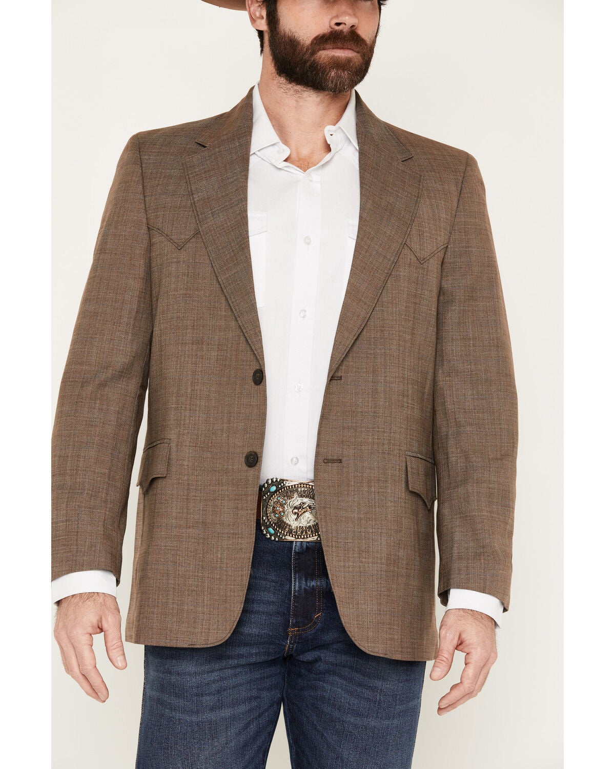Image #3 - Circle S Men's Plano Sport Coat - Big, Taupe, hi-res