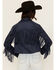 Image #4 - Shyanne Women's Faux Suede Fringe Jacket, Navy, hi-res