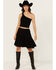 Image #1 - Wild Moss Women's Ruffle Mini Skirt, Black, hi-res