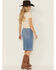Image #3 - Shyanne Women's Ontario Light Wash Midi Stretch Denim Skirt, Light Wash, hi-res