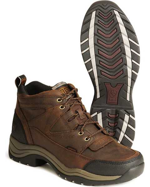 Image #2 - Ariat Men's Terrain H2O 5" Waterproof Work Boots - Round Toe, Copper, hi-res