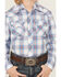 Image #2 - Wrangler Retro Boys' Plaid Print Long Sleeve Snap Western Shirt, Blue, hi-res