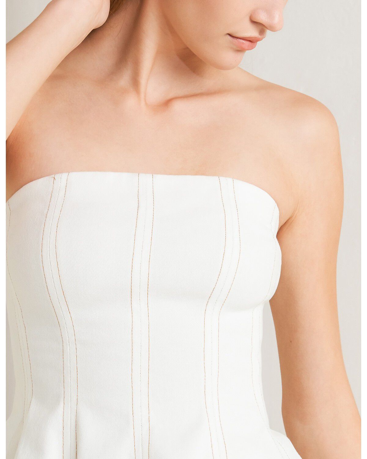 Image #4 - Flying Tomato Women's Subtle Drama Woven Top, Off White, hi-res