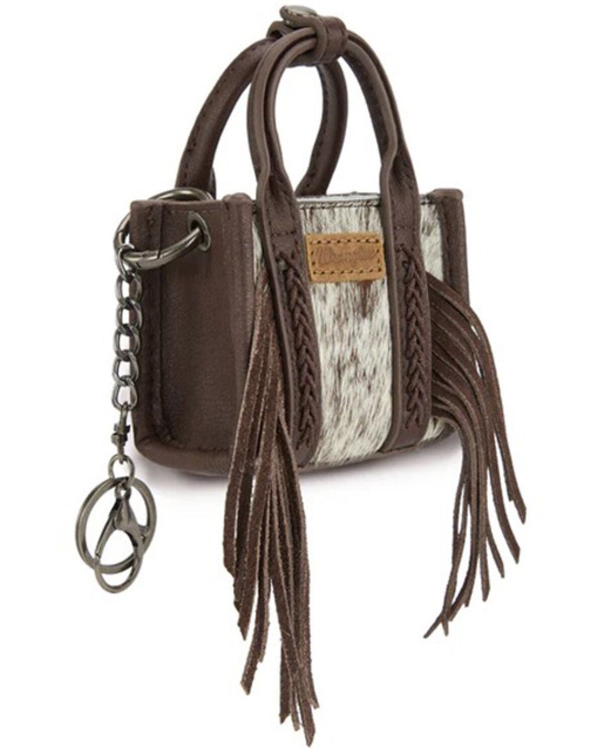 Image #3 - Wrangler Cowhide Mini Handbag Charm, Coffee, hi-res