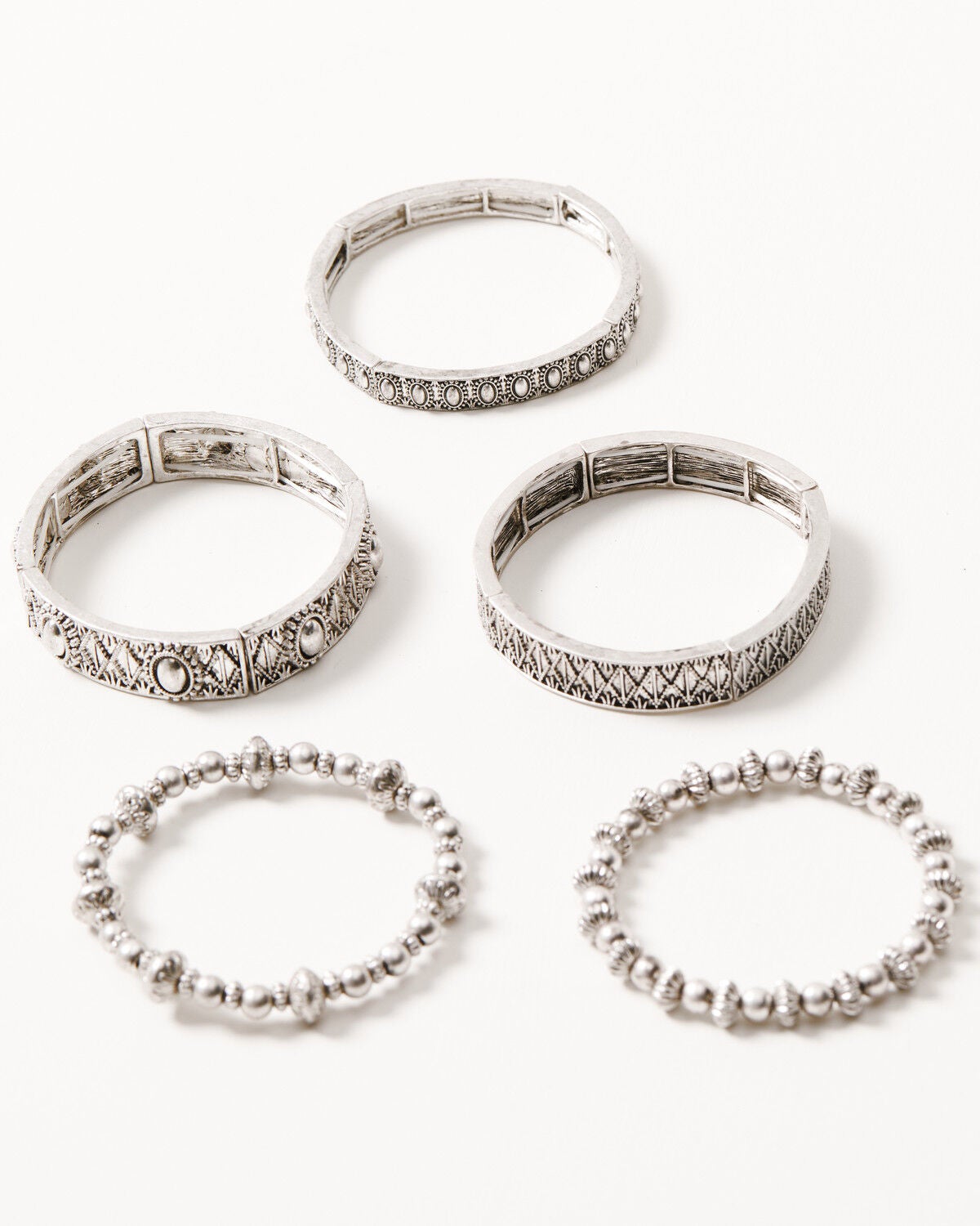 Image #1 - Shyanne Women's Shiloh Ridge Stretch Bracelet Set - 5 Piece, Silver, hi-res