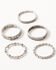 Image #1 - Shyanne Women's Shiloh Ridge Stretch Bracelet Set - 5 Piece, Silver, hi-res