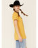 Ali Dee Women's Whoa There Cowboy Graphic Tee , Dark Yellow, hi-res