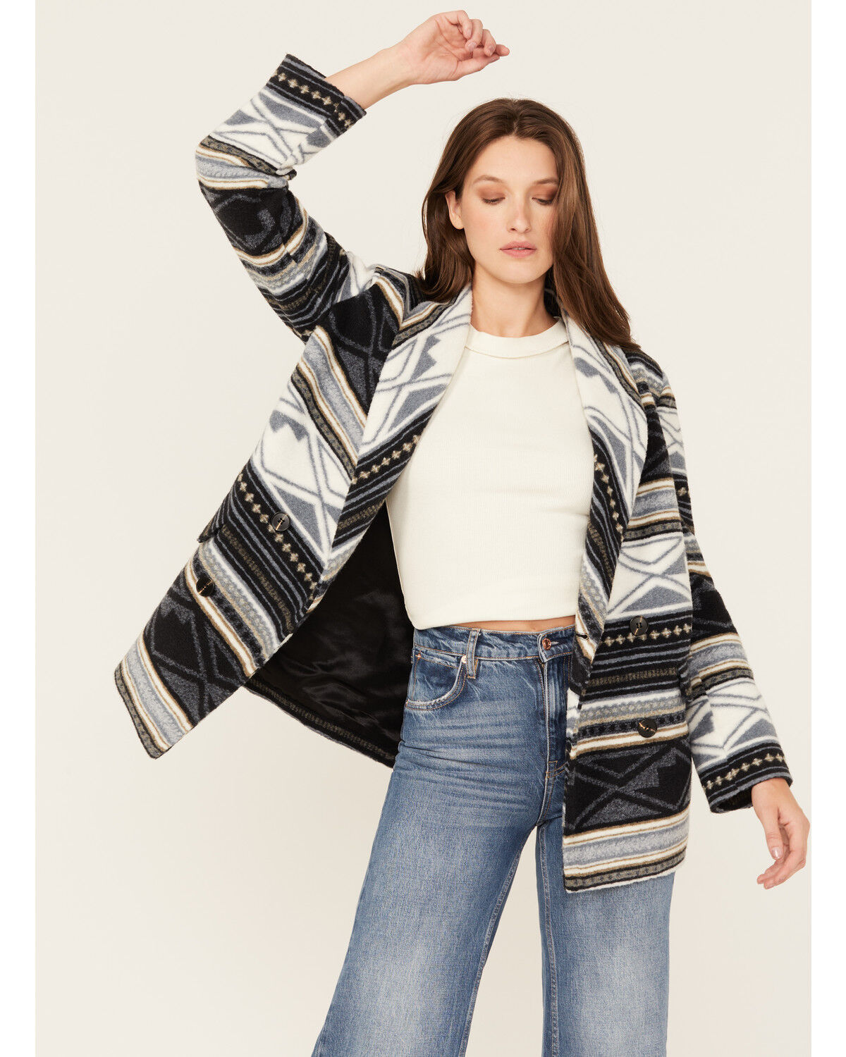 Image #2 - Driftwood Women's Blanch Southwestern Print Blazer, Multi, hi-res