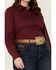 Image #3 - Ariat Women's Kirby Long Sleeve Button-Down Stretch Western Shirt - Plus, Burgundy, hi-res