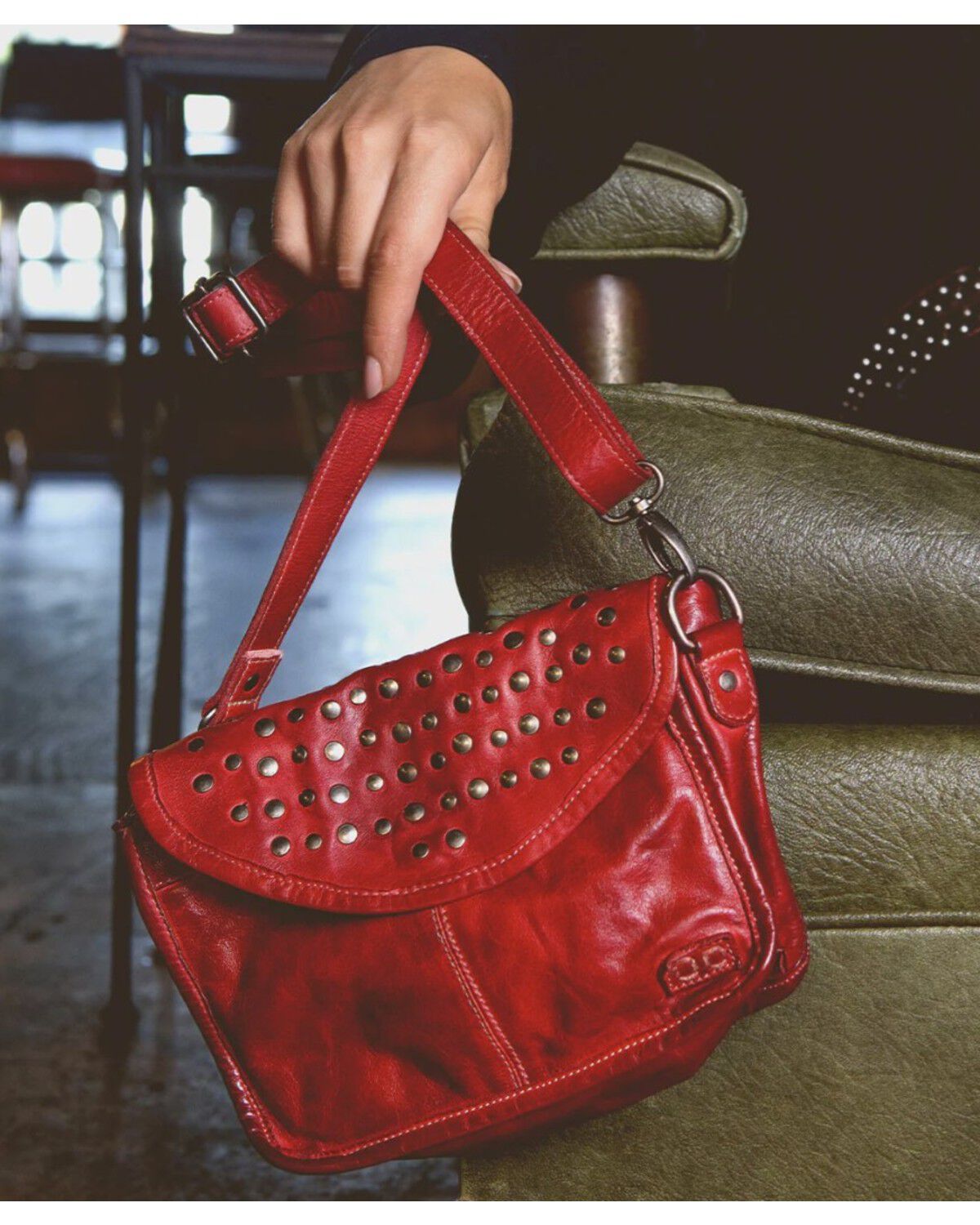 Image #5 - Bed Stu Women's Occurrence Crossbody, Red, hi-res