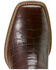 Image #6 - Ariat Men's Sport Crocodile Print Performance Western Boots - Broad Square Toe, Chocolate, hi-res