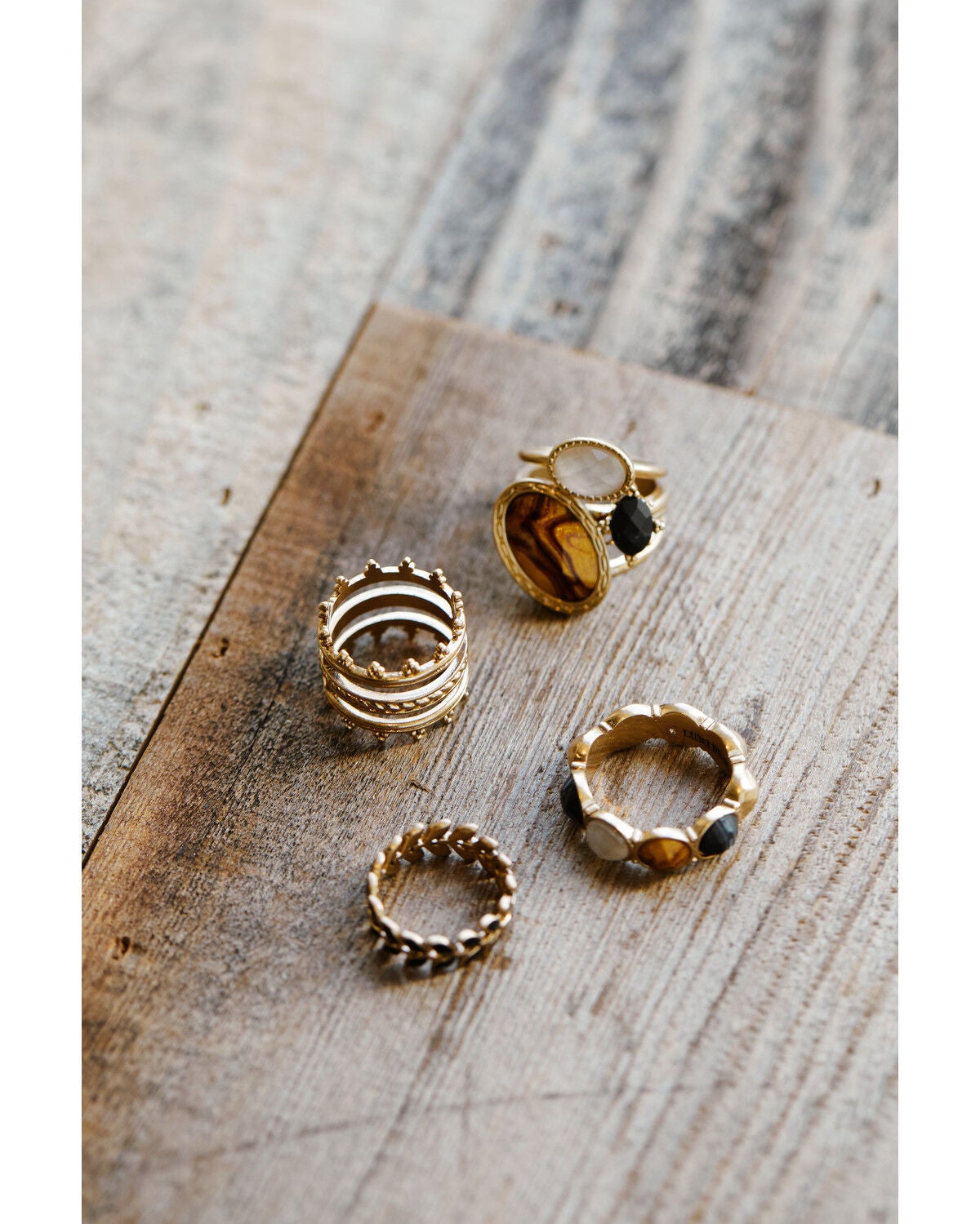 Lainey Wilson Women's Multi Ring Pack - 4 Piece, Gold