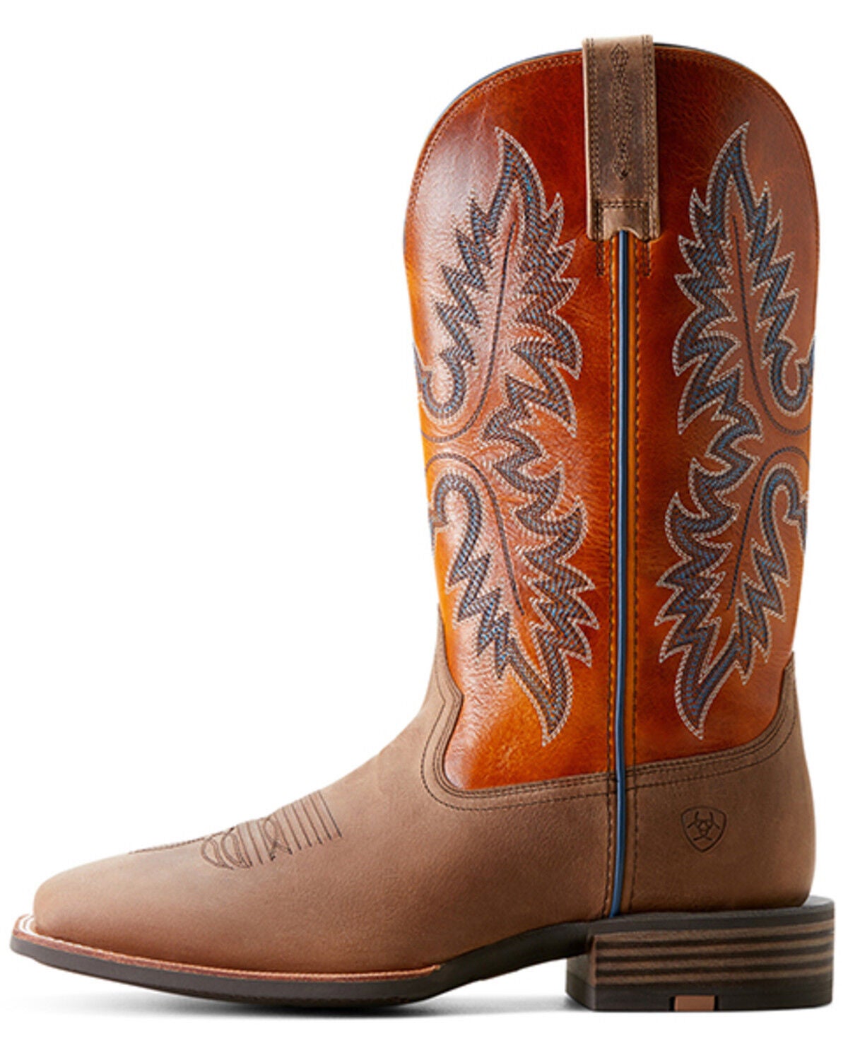 Image #2 - Ariat Men's Hudson Performance Western Boots - Broad Square Toe, Beige, hi-res